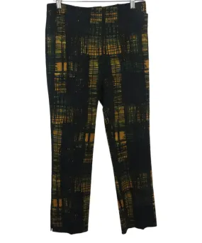 Prada Black & Yellow Print Pants sz 2