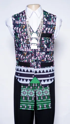 Printed Hmong Story Vest (46")