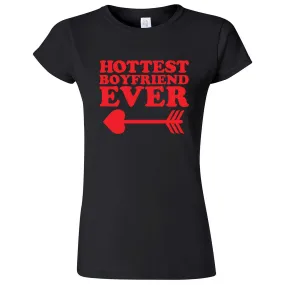 "Hottest Boyfriend Ever, Red" women's t-shirt