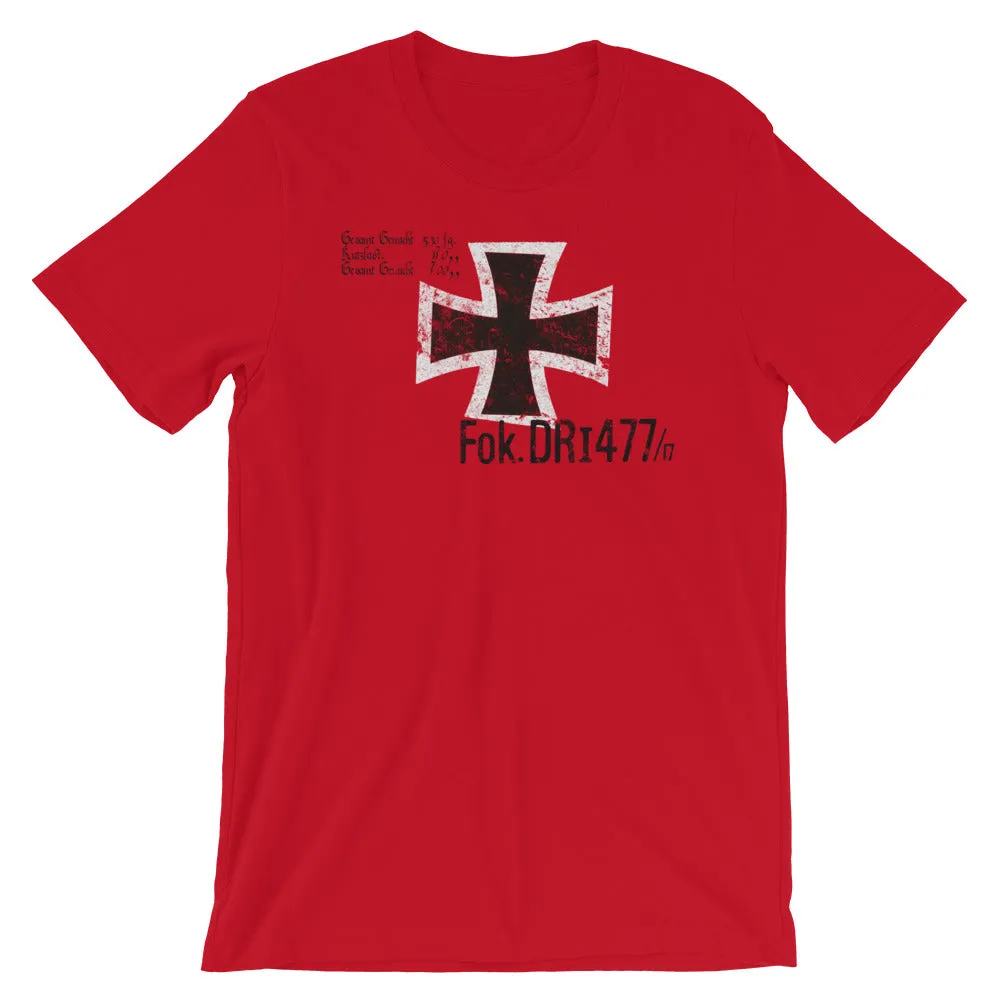 Red Baron Fokker DR.1 Tri-plane WWI Insignia Tee