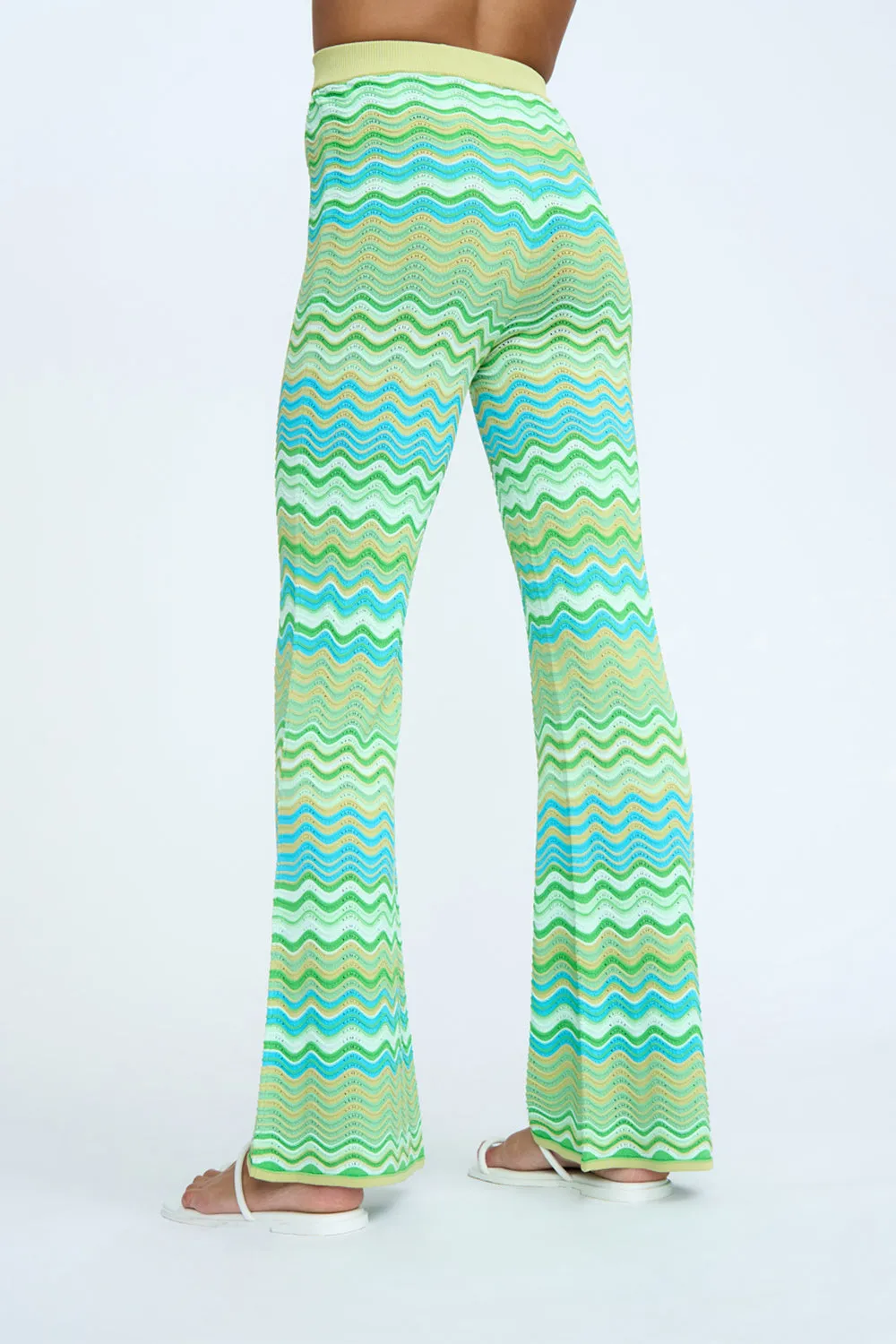 Ripple Stripe Knit Pant | Final Sale - Green Multi