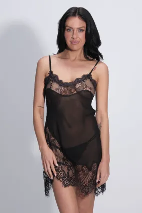 Rozalia Lace Slip Black