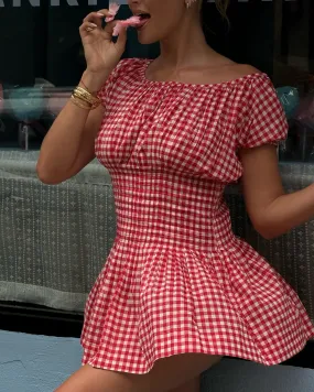 Sadie Gingham Mini Dress