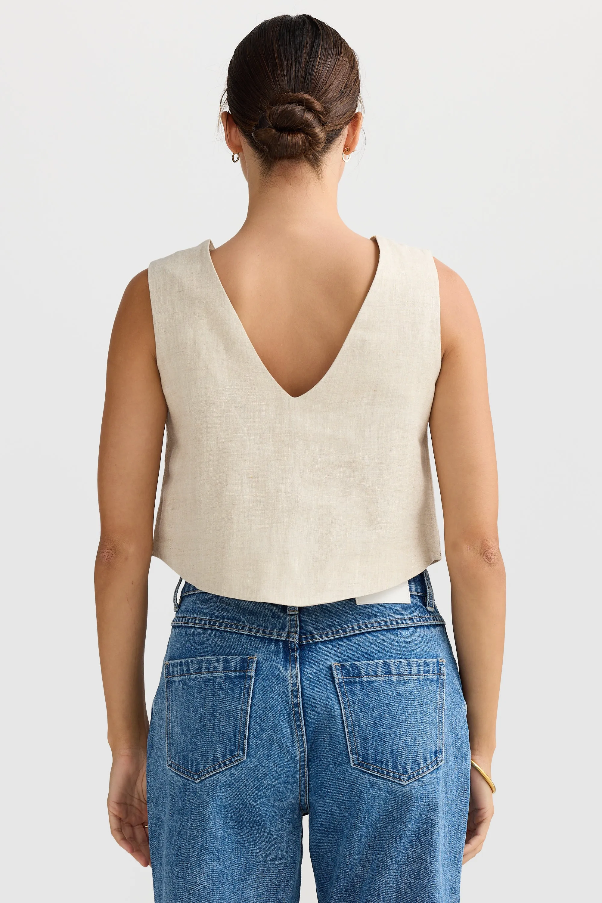 Savannah Reversible Linen Top Natural