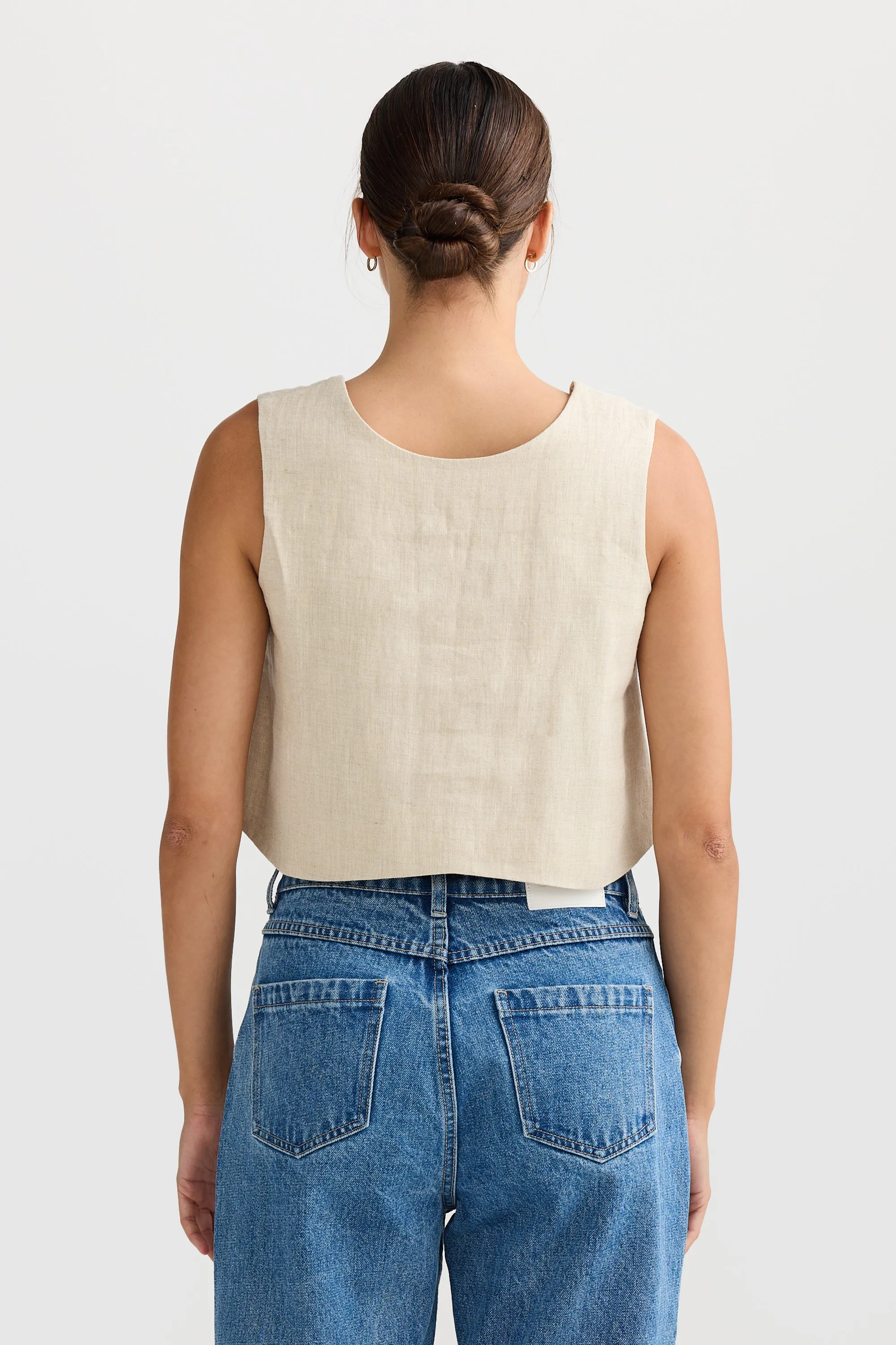 Savannah Reversible Linen Top Natural