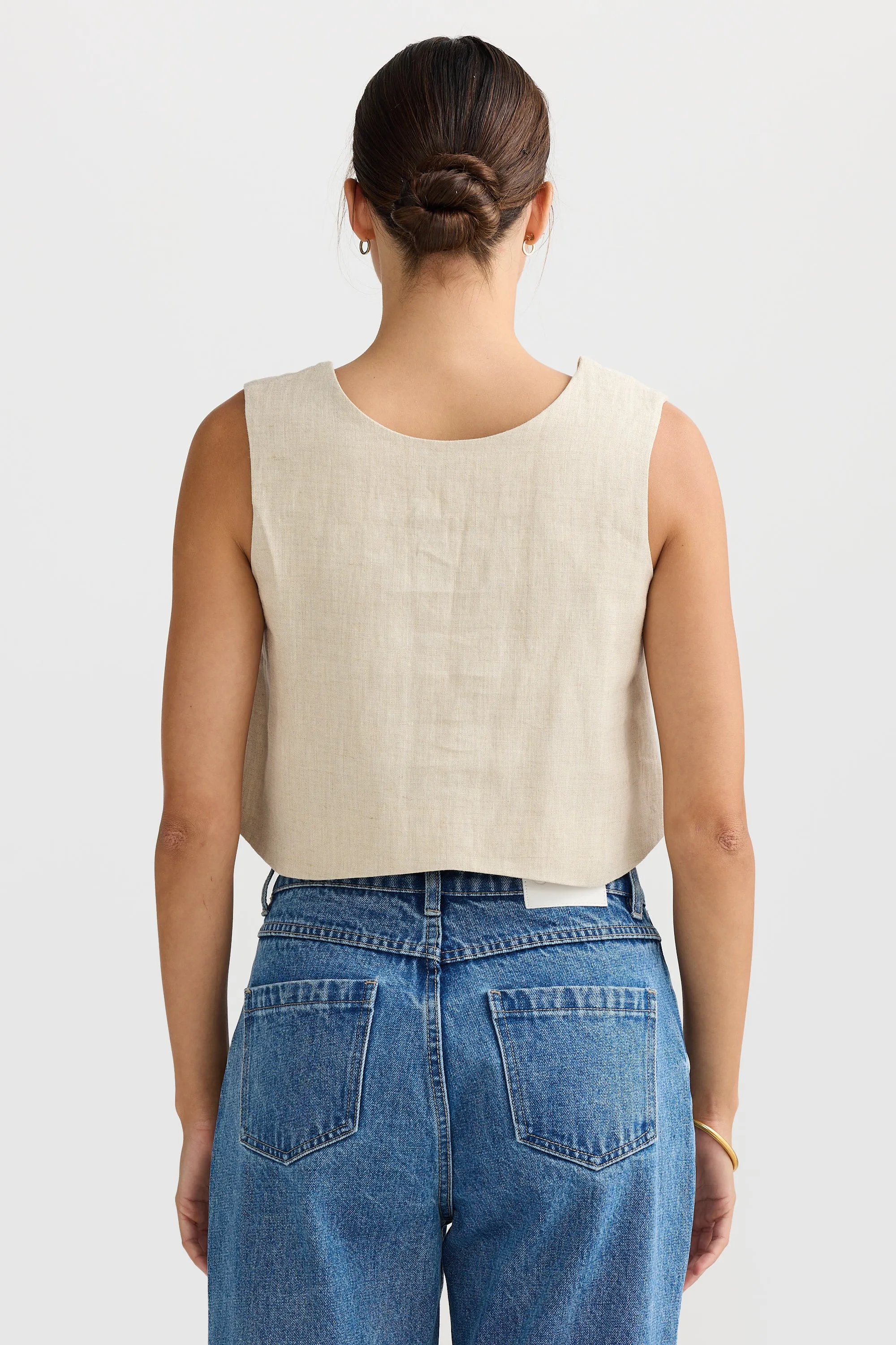 Savannah Reversible Linen Top Natural