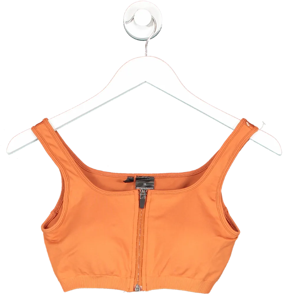 SEFI Orange Timeless Zip Sports Bra UK S