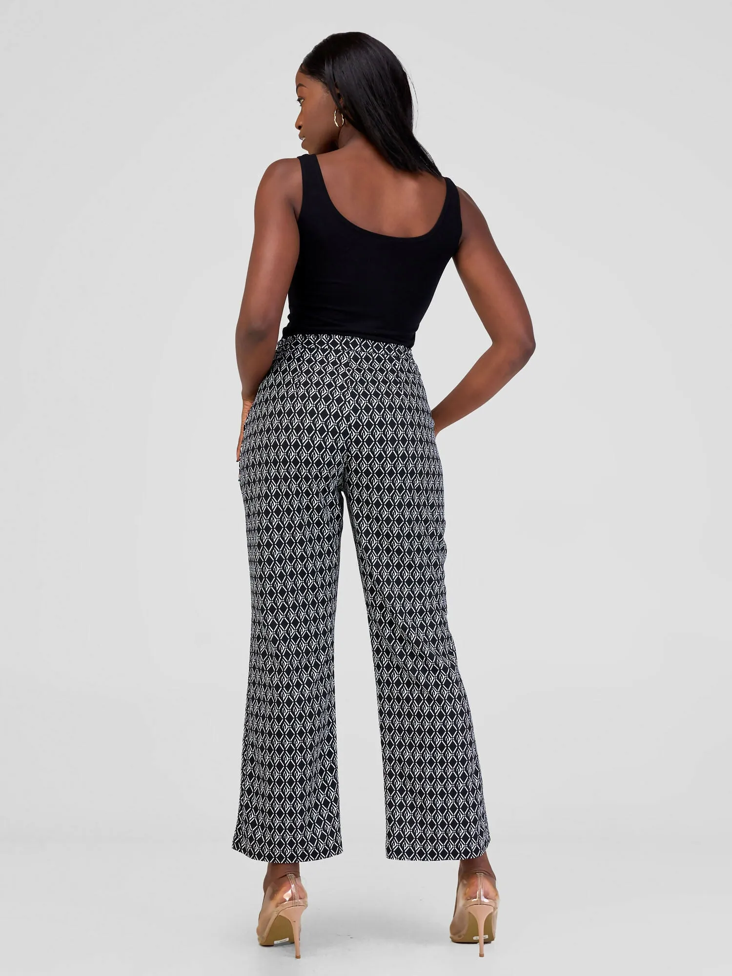 Silk House Collection Wendo Pants - Black Tribal Print