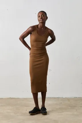 SLOANE TANK DRESS / ESPRESSO