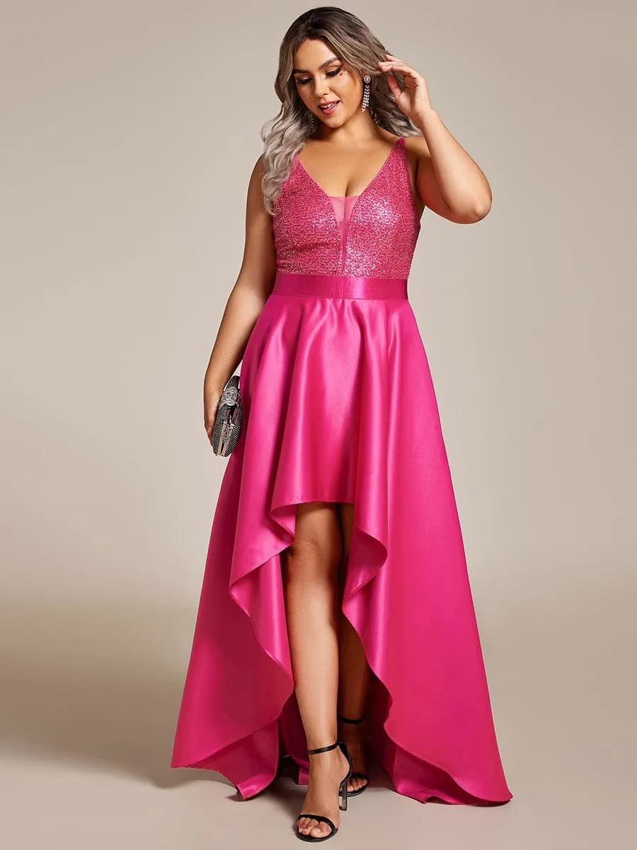 Sparkly Bodice High Low Prom Dresses for Women