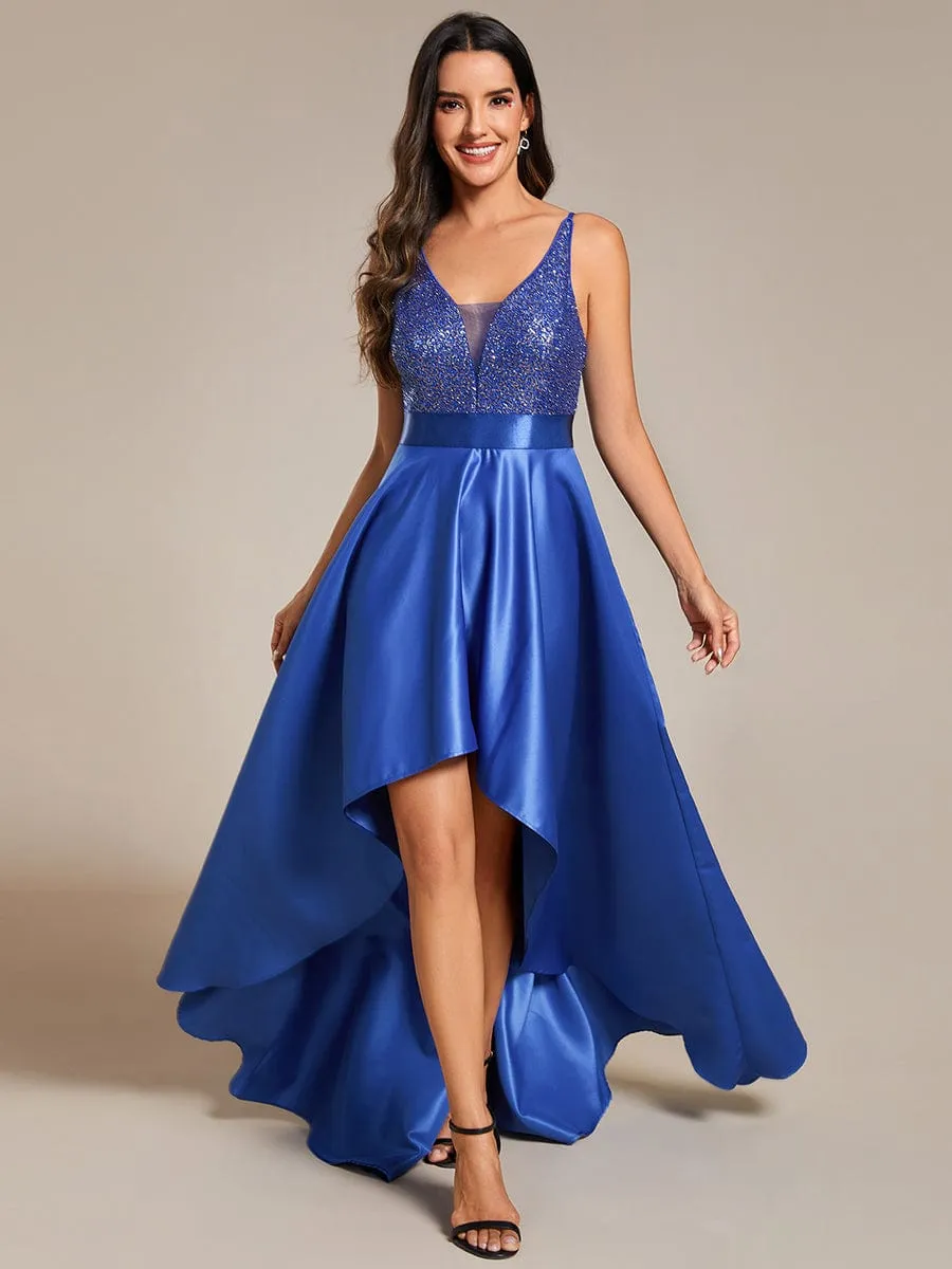 Sparkly Bodice High Low Prom Dresses for Women