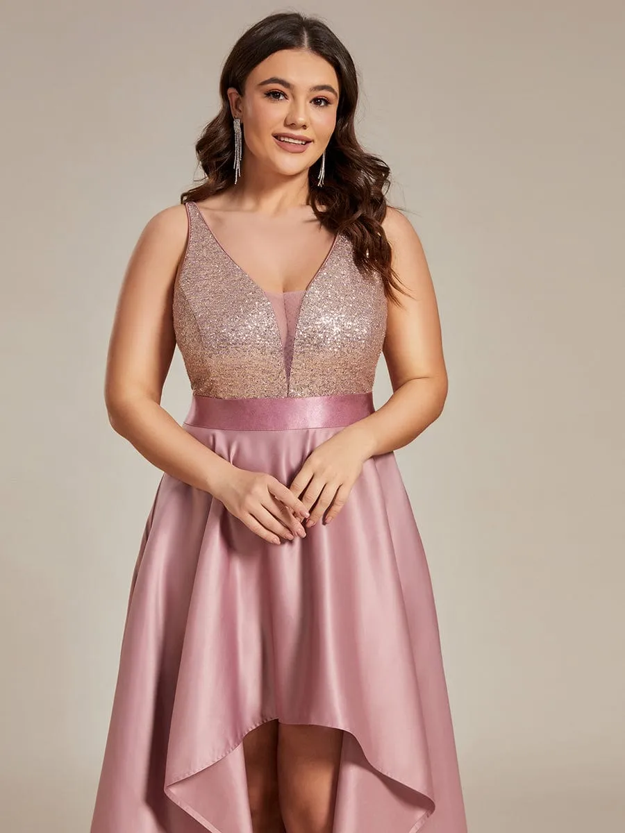 Sparkly Bodice High Low Prom Dresses for Women