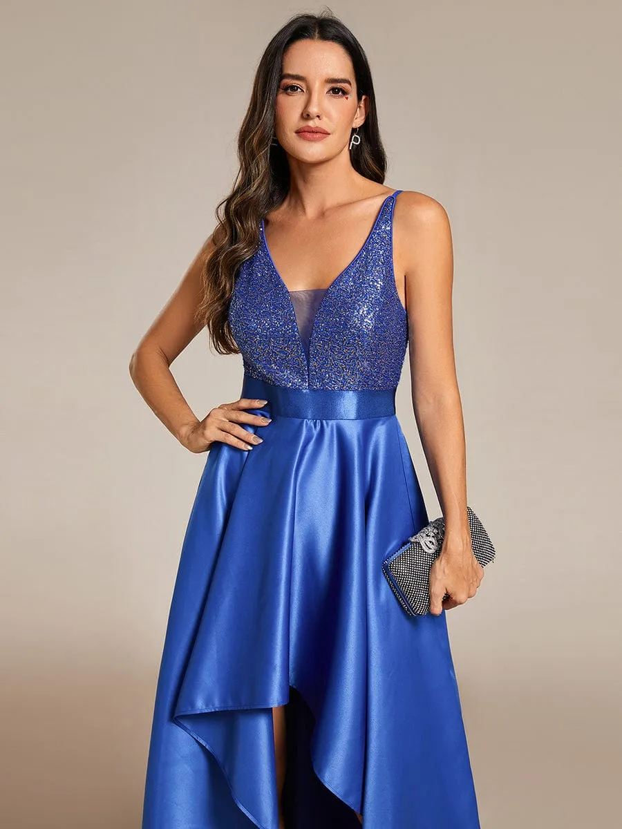 Sparkly Bodice High Low Prom Dresses for Women