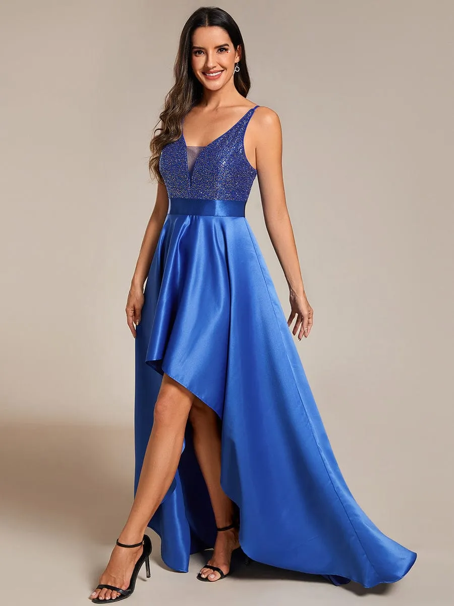 Sparkly Bodice High Low Prom Dresses for Women