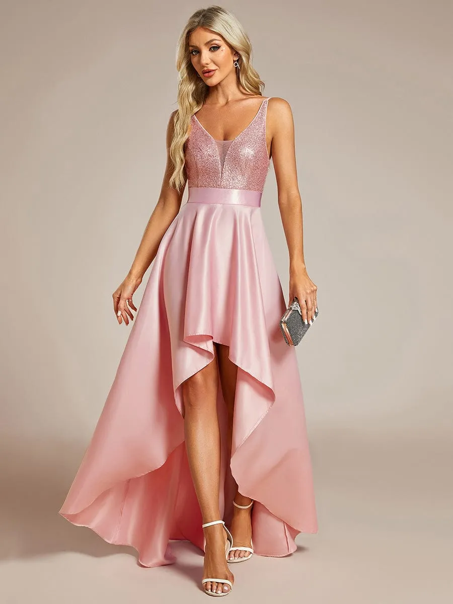 Sparkly Bodice High Low Prom Dresses for Women