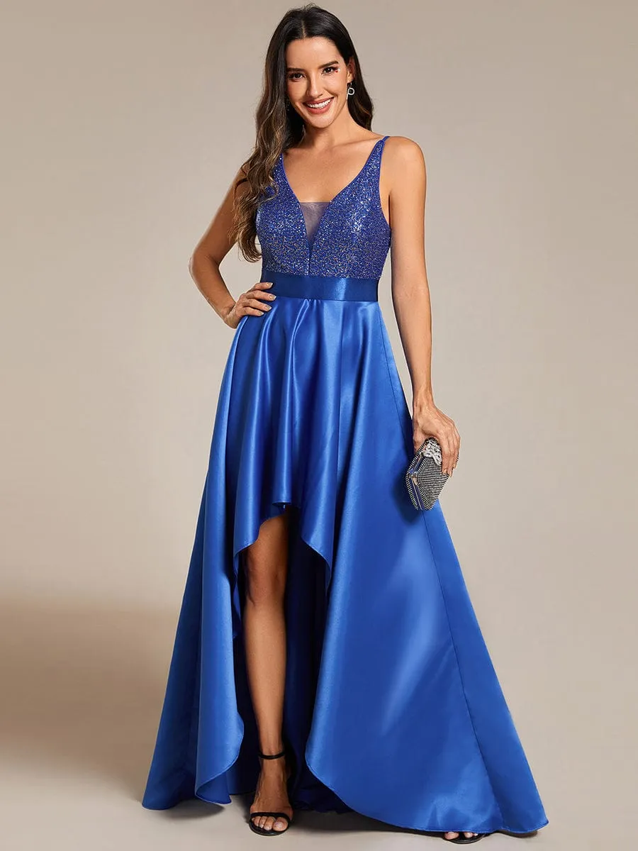 Sparkly Bodice High Low Prom Dresses for Women