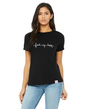 String Of Words Embroidered Women's T-Shirt