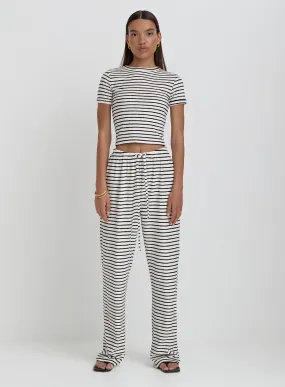 Stripe Towelling Trouser- Mya