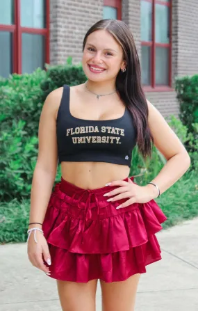 The Florida State Scoop Neck Crop (Black)