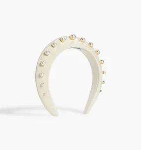 The Pearl Halo Headband - Off White