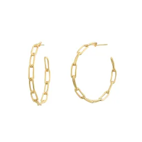 Thin Link Hoop Earrings