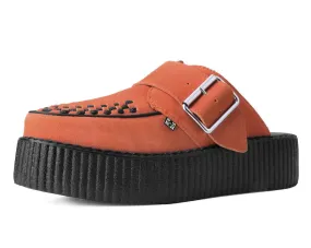 TUK-V3178L Orange Suede Creeper Mule