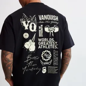 Vanquish TSP Black Multi Print Oversized T Shirt