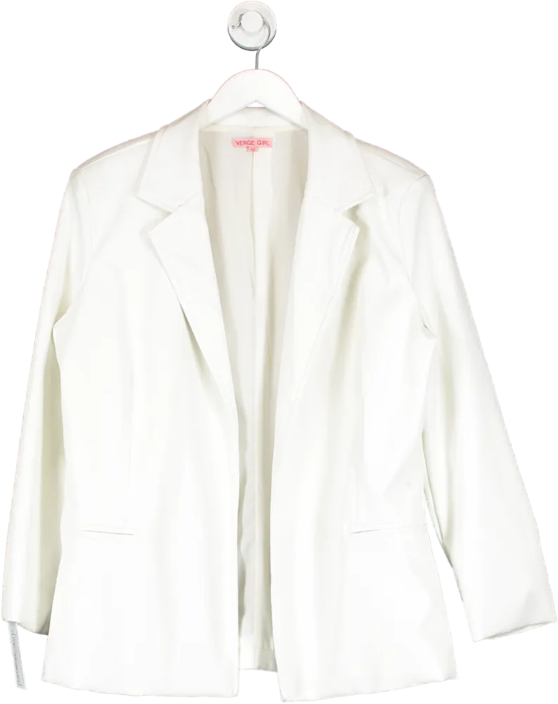 Verge Girl White Fashion Status 90's Jacket UK 10