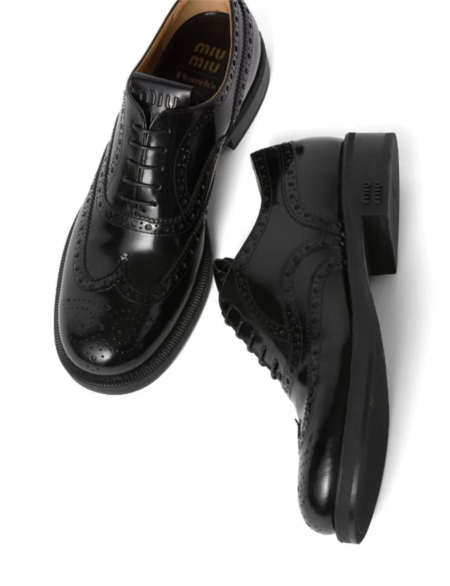 X CHURCH'S LEATHER BROGUE SHOES